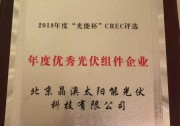 晶澳太陽能榮獲“年度優(yōu)秀光伏組件企業(yè)”榮譽