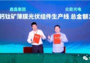 3年60條！眾能光電與鑫磊集團(tuán)簽訂總價(jià)值120億元鈣鈦礦生產(chǎn)線